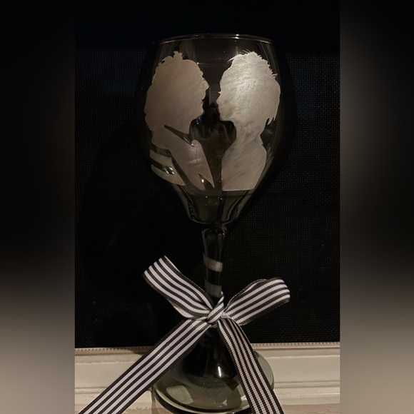 Beetlejuice 🪲Smoked Colored Glass Goblet - Picture 1 of 6